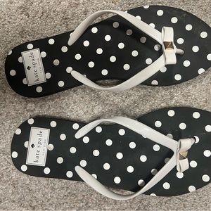 Kate Spade polka dot flip flops